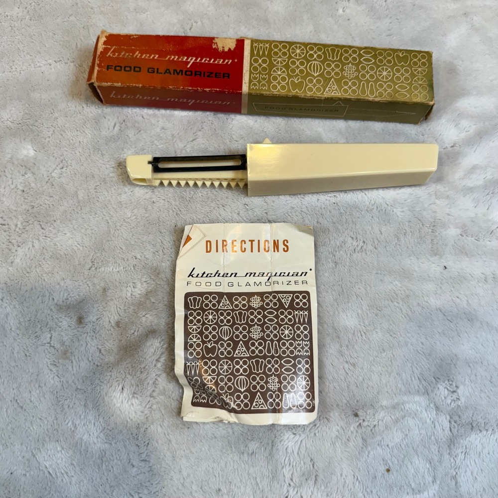 Vintage Kitchen Magician Food Glamorizer Multi Tool Peeler Garnish Tool with Box